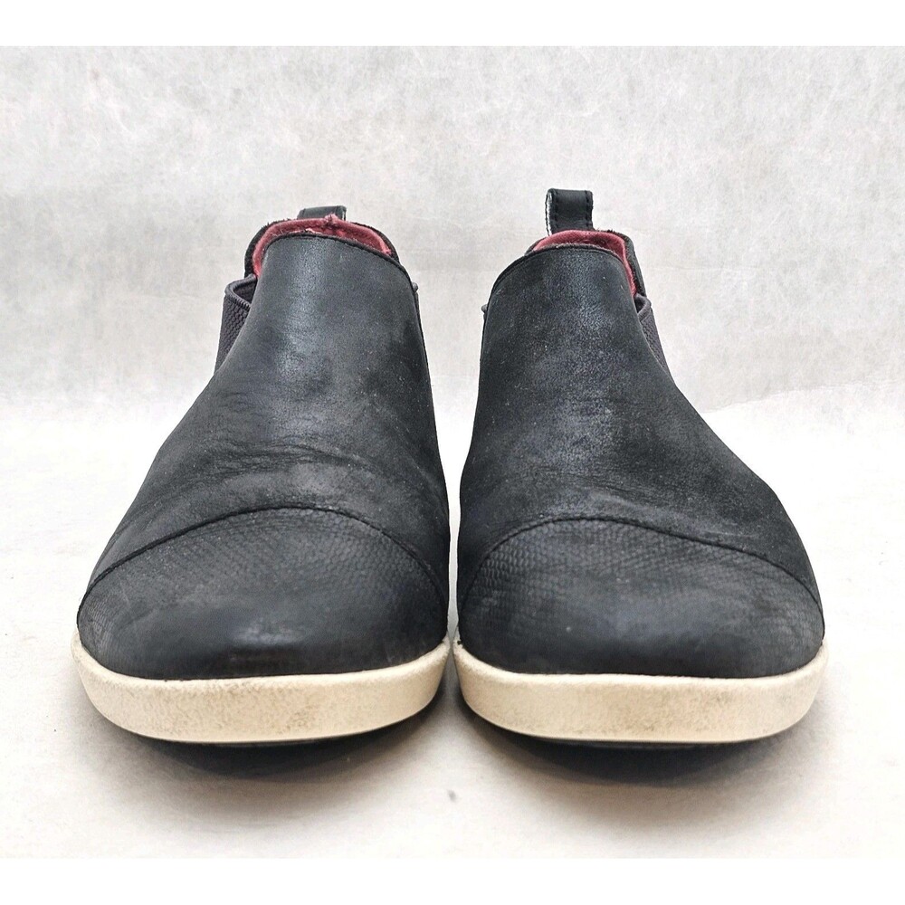 OluKai Waipahe Shoes Womens Size 8 Black Leather Slip On Casual Classic Booties - Picture 3 of 11